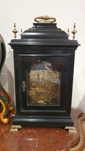 Load image into Gallery viewer, Ebonised George III Bracket Clock By George Lister, London.
