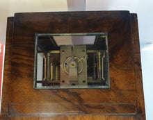 Load image into Gallery viewer, An English Victorian Walnut Library Four-Glass clock
