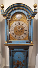 Load image into Gallery viewer, An English George III Blue Laquered Longcase Clock