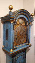 Load image into Gallery viewer, An English George III Blue Laquered Longcase Clock