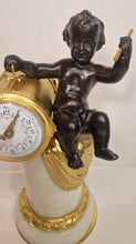 Load image into Gallery viewer, A Small French Cherub Clock 19th Cent.