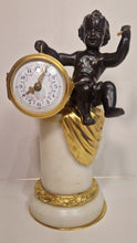 Load image into Gallery viewer, A Small French Cherub Clock 19th Cent.
