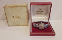 Load image into Gallery viewer, A 1968 Omega constellation with quick set date, original strap And Box, steel case.