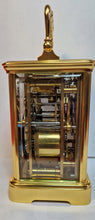Load image into Gallery viewer, A Fine Quality Late 19th Century French Gilt Corniche Cased Repeating Carriage Clock By SJ Rety Pollfr, Paris