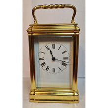 Load image into Gallery viewer, A Late 19th Cent French Gilt Gorge Cased Carriage Clock,Retailed By Goldsmiths Paris.