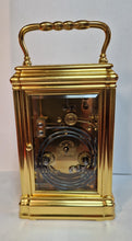 Load image into Gallery viewer, A Late 19th Cent French Gilt Gorge Cased Carriage Clock,Retailed By Goldsmiths Paris.