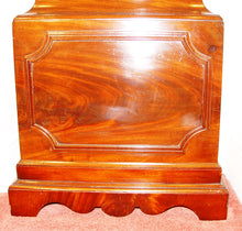 Load image into Gallery viewer, An English George III 18th Century Flame Mahogany Moonroller Longcase Clock