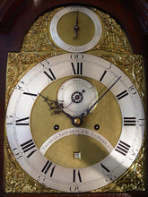 Load image into Gallery viewer, An English George III Late 18th Century Flame Mahogany Longcase Clock By Lozano