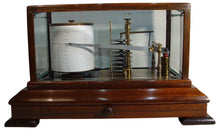 Load image into Gallery viewer, A 1920's Mahogany English Barograph With Chart Draw And Ink Bottle By John Davis, London