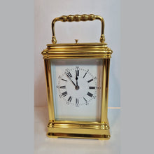 Load image into Gallery viewer, A Late 19th Cent French Gilt Gorge Cased Repeating Carriage Clock By Hry Jacot.