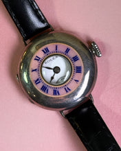 Load image into Gallery viewer, Rolex Ladies’ Silver Half-Hunter Guilloché Enamel Cocktail Watch