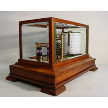 Load image into Gallery viewer, A 1920's Mahogany English Barograph With Chart Draw And Ink Bottle