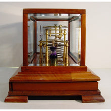 Load image into Gallery viewer, A 1920's Mahogany English Barograph With Chart Draw And Ink Bottle