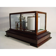 Load image into Gallery viewer, A 1920's Mahogany English Barograph With Chart Draw And Ink Bottle By John Davis, London