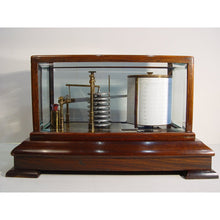 Load image into Gallery viewer, A 1920&#39;s Mahogany English Barograph With Chart Draw And Ink Bottle By John Davis, London
