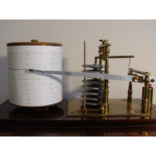 Load image into Gallery viewer, A 1920's Mahogany English Barograph With Chart Draw And Ink Bottle By John Davis, London