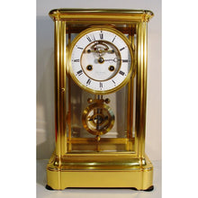 Load image into Gallery viewer, A John Walker, London, Late 19th Cent French Gilt Bronze Gorge Cased Four-Glass Clock