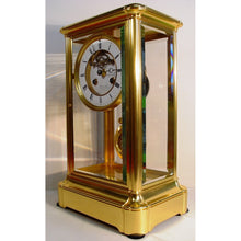 Load image into Gallery viewer, A John Walker, London, Late 19th Cent French Gilt Bronze Gorge Cased Four-Glass Clock