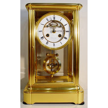 Load image into Gallery viewer, A John Walker, London, Late 19th Cent French Gilt Bronze Gorge Cased Four-Glass Clock
