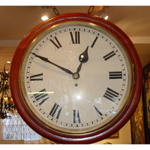 Load image into Gallery viewer, A Very Rare Large Size 18-Inch English Mid Victorian Fine Quality Mahogany Double Dial Wall Clock