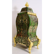 Load image into Gallery viewer, A Fine Quality Green Tortoiseshell And Cut Brass French Boulle Clock
