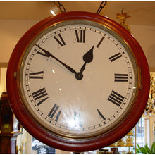 Load image into Gallery viewer, A Very Rare Large Size 18-Inch English Mid Victorian Fine Quality Mahogany Double Dial Wall Clock