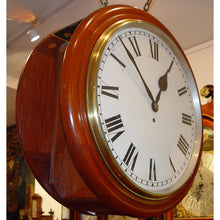 Load image into Gallery viewer, A Very Rare Large Size 18-Inch English Mid Victorian Fine Quality Mahogany Double Dial Wall Clock