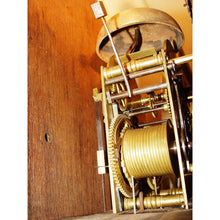 Load image into Gallery viewer, An English George III Late 18th Century Red Lacquer 2-train Moonroller Longcase Clock By James Gibb