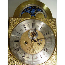 Load image into Gallery viewer, An English George III Late 18th Century Red Lacquer 2-train Moonroller Longcase Clock By James Gibb