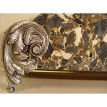 Load image into Gallery viewer, A Stunning 1920s French Grey Breccia Marble And Silver Plated Bronze Three Piece Clock Set