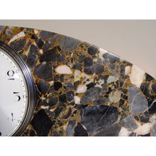 Load image into Gallery viewer, A Stunning 1920s French Grey Breccia Marble And Silver Plated Bronze Three Piece Clock Set