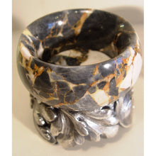 Load image into Gallery viewer, A Stunning 1920s French Grey Breccia Marble And Silver Plated Bronze Three Piece Clock Set