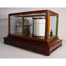 Load image into Gallery viewer, A 1920's Mahogany English Barograph With Chart Draw And Ink Bottle