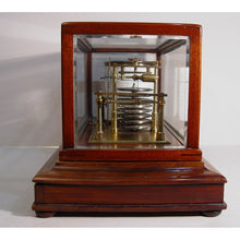 Load image into Gallery viewer, A 1920's Mahogany English Barograph With Chart Draw And Ink Bottle