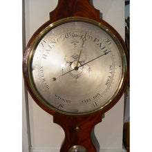 Load image into Gallery viewer, A 12 Inch Dial Giant Size 19th Cent Regency Wheel Barometer With Clock