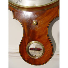 Load image into Gallery viewer, A 12 Inch Dial Giant Size 19th Cent Regency Wheel Barometer With Clock