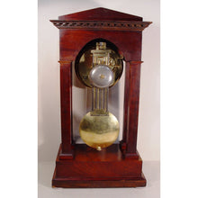Load image into Gallery viewer, An Early 19th cent French Mahogany Portico Table Regulator Clock With Knife Edge Suspensio