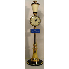 Load image into Gallery viewer, A 1960's Jaeger Le Coultre Gilt Brass Lamp Post Clock