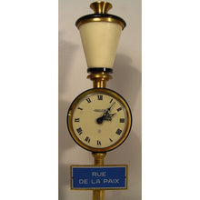 Load image into Gallery viewer, A 1960's Jaeger Le Coultre Gilt Brass Lamp Post Clock