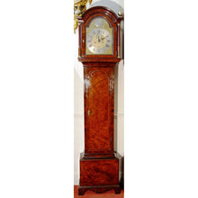 Load image into Gallery viewer, A Very Fine Quality 1750’s English 18th Century George II Burr Walnut Longcase Clock By Joseph Oxley