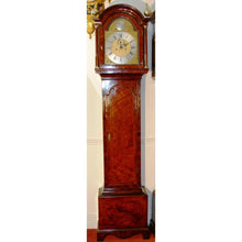 Load image into Gallery viewer, A Very Fine Quality 1750’s English 18th Century George II Burr Walnut Longcase Clock By Joseph Oxley
