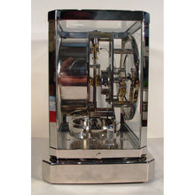 Load image into Gallery viewer, A Rhodium Plated 1953 Jaeger Bell-Jar Model Swiss Atmos Clock With A White Dial
