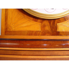 Load image into Gallery viewer, An English Edwardian Flame Mahogany And Satinwood Banded Bracket Clock Retailed by J.W Benson