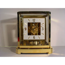 Load image into Gallery viewer, A Rarer Square Dial 1960 Jaeger Le Coultre bell-jar case Swiss atmos clock