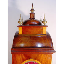 Load image into Gallery viewer, An English Edwardian Flame Mahogany And Satinwood Banded Bracket Clock Retailed by J.W Benson
