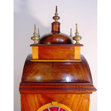 Load image into Gallery viewer, An English Edwardian Flame Mahogany And Satinwood Banded Bracket Clock Retailed by J.W Benson