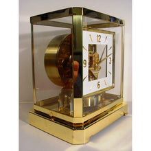 Load image into Gallery viewer, A Rarer Square Dial 1960 Jaeger Le Coultre bell-jar case Swiss atmos clock