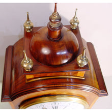 Load image into Gallery viewer, An English Edwardian Flame Mahogany And Satinwood Banded Bracket Clock Retailed by J.W Benson