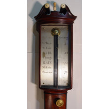 Load image into Gallery viewer, A Fine Regency Mahogany London Made Flat-to-the-wall Bow fronted Stick Barometer