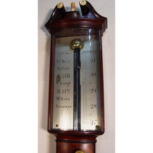 Load image into Gallery viewer, A Fine Regency Mahogany London Made Flat-to-the-wall Bow fronted Stick Barometer
